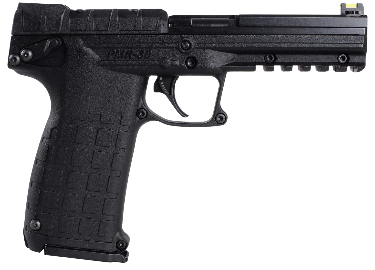 Kel-Tec PMR30BBLK PMR30  22 WMR 30+1 4.30″ All Black Fluted Steel Barrel & Serrated Slide  Polymer Frame w/Picatinny Rail  Black Textured Polymer Grip