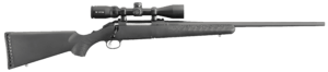 Ruger 16934 American  Full Size 308 Win 4+1 22″ Matte Black Steel Barrel  Matte Black  Alloy Steel Receiver w/Picatinny Rail  Black Fixed Synthetic Stock  Vortex Crossfire II 3-9x40mm